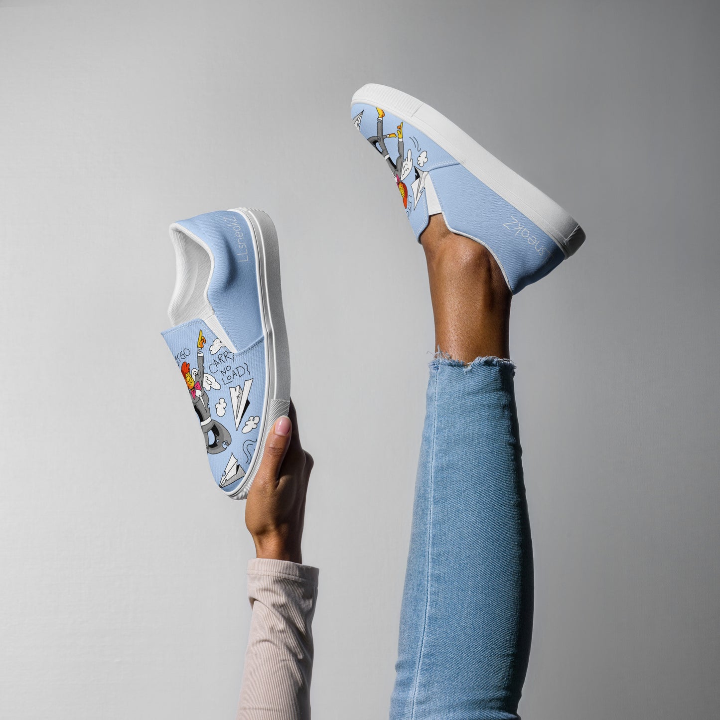 CarryNoLoad Shef Blue Women’s slip-on canvas shoes