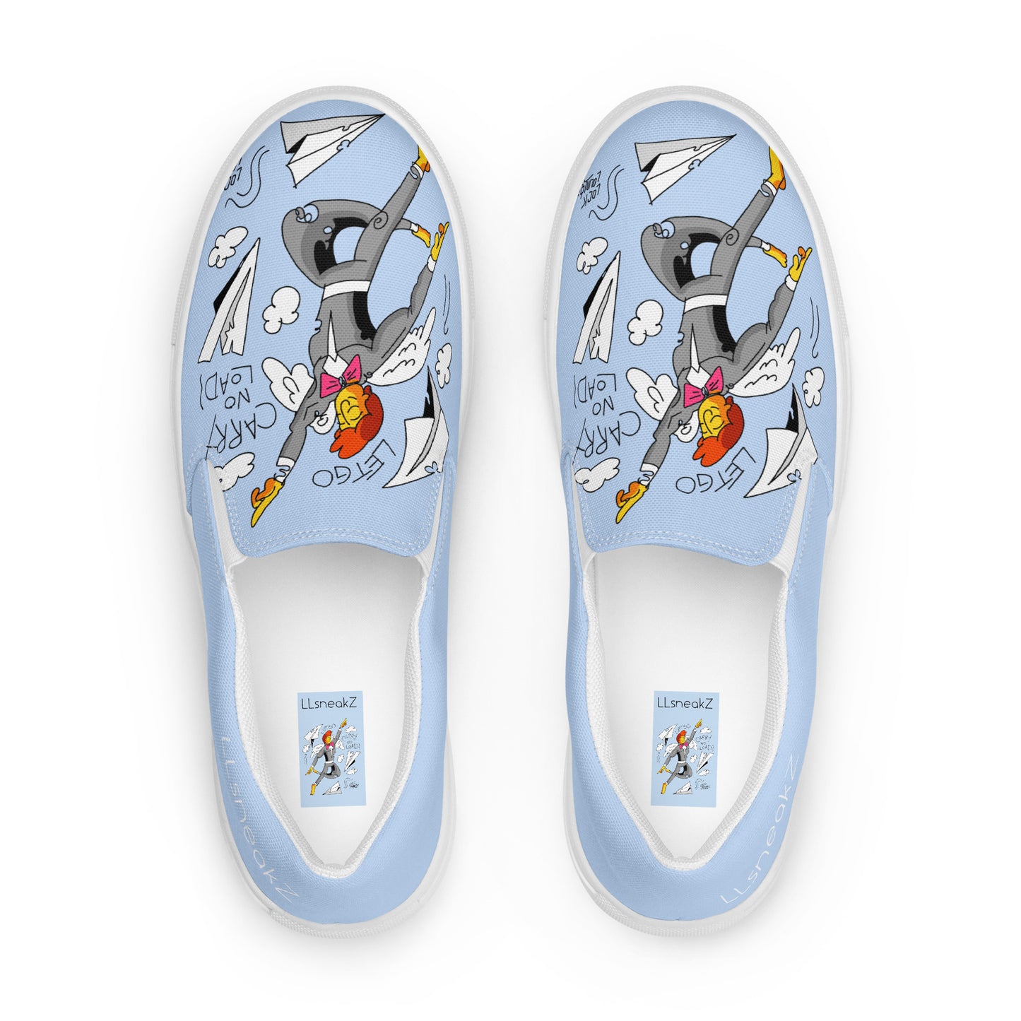 CarryNoLoad Shef Blue Women’s slip-on canvas shoes