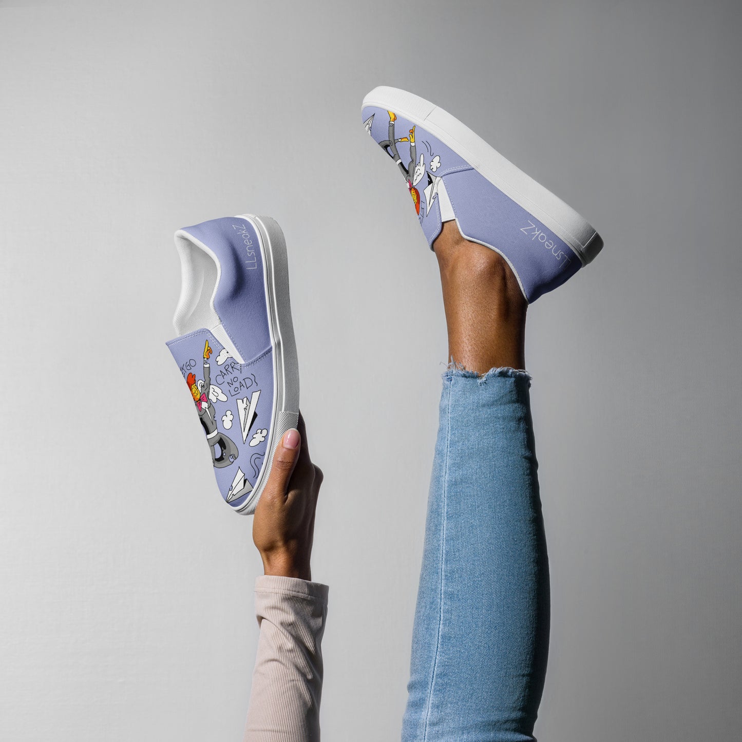 CarryNoLoad light purple Women’s slip-on canvas shoes