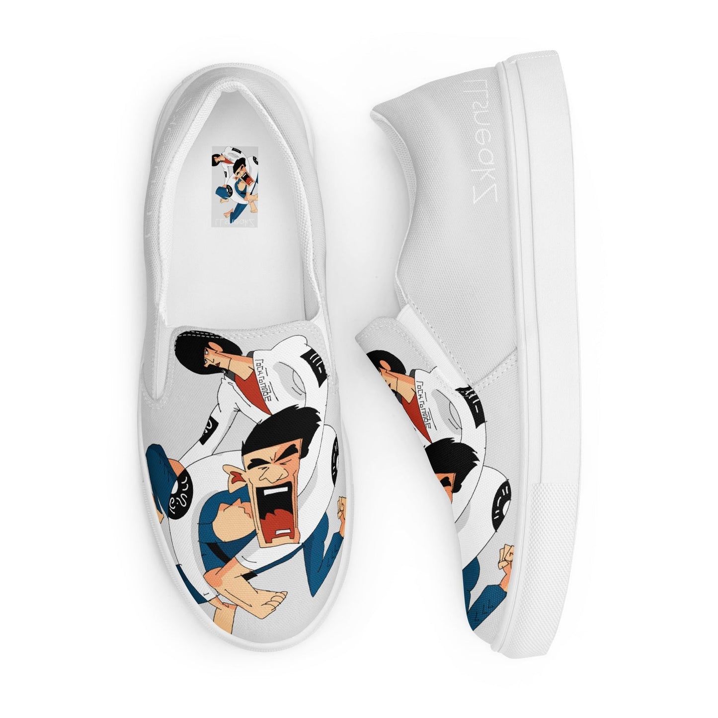 Bow and Arrow Jitsu Men’s slip-on canvas shoes
