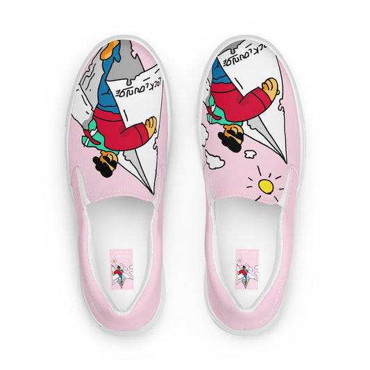 Gratitude is Freeing Pink Women’s slip-on canvas shoes
