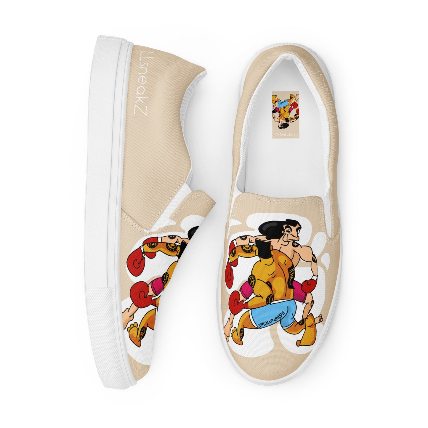 Bob n Weave Beige Men’s slip-on canvas shoes
