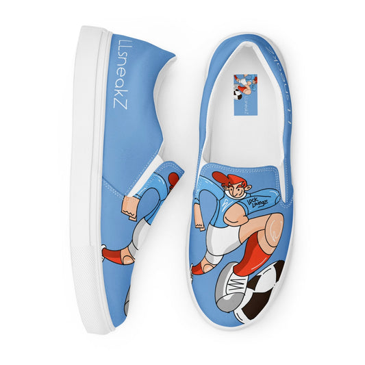 Footy Jordy blue Men’s slip-on canvas shoes