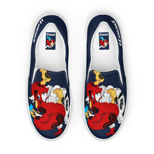 Devil’s Bane Navy Men’s slip-on canvas shoes